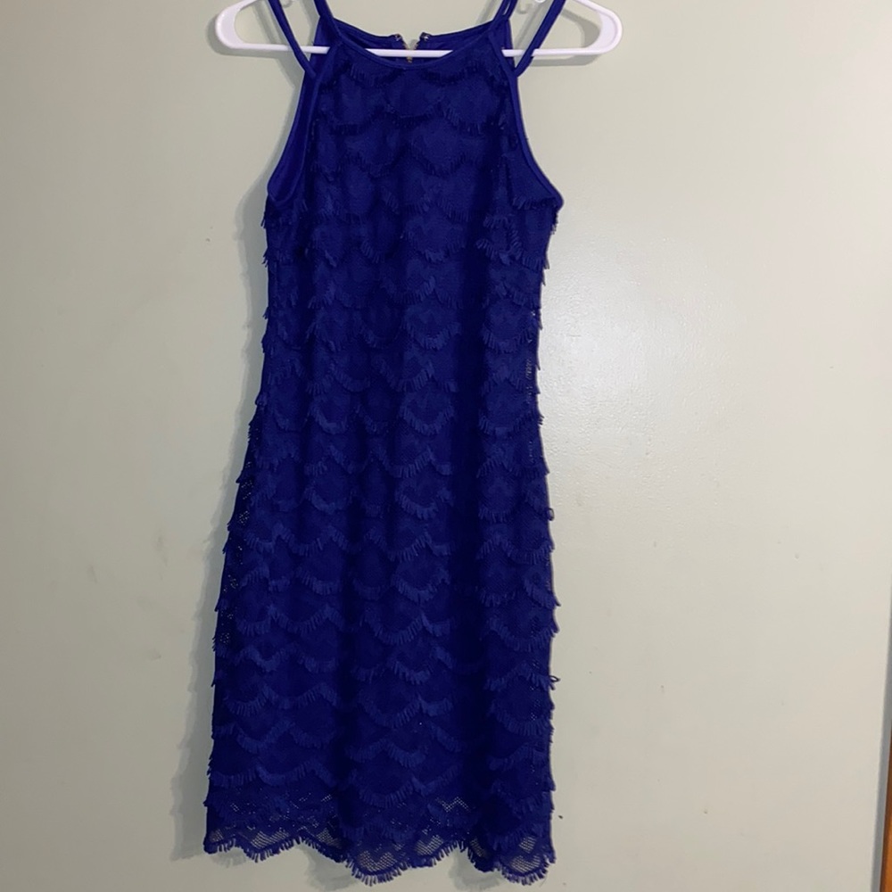 Blue midi dress